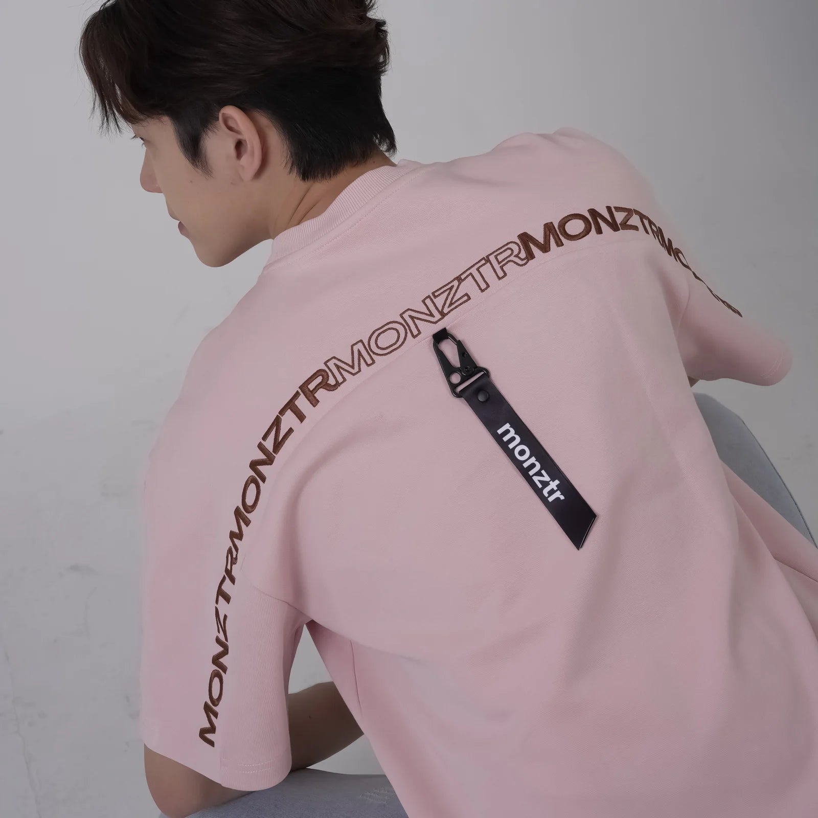 MONZTR ESSENTIAL STRAP TEE PINK