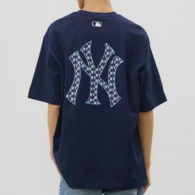 MLB NY DARK BLUE MONOGRAM LOGO NAVY TEE