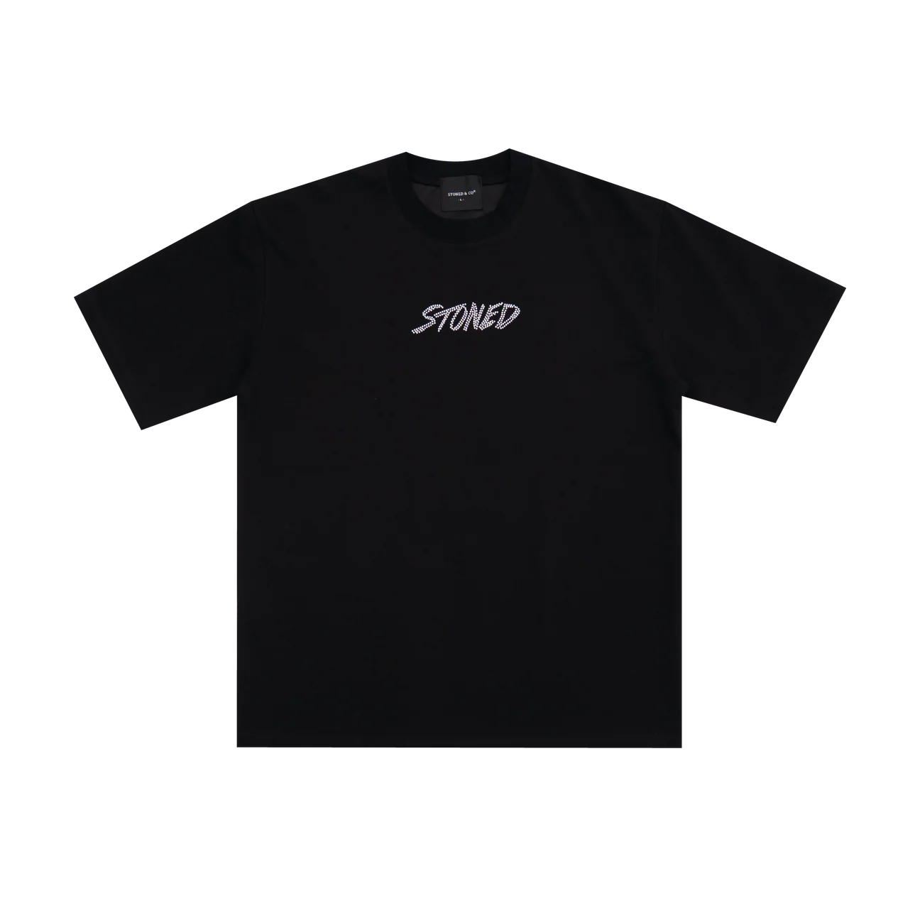 STONED&CO ATC: GENETIC HEXAGON RHINESTONE TEE BLACK