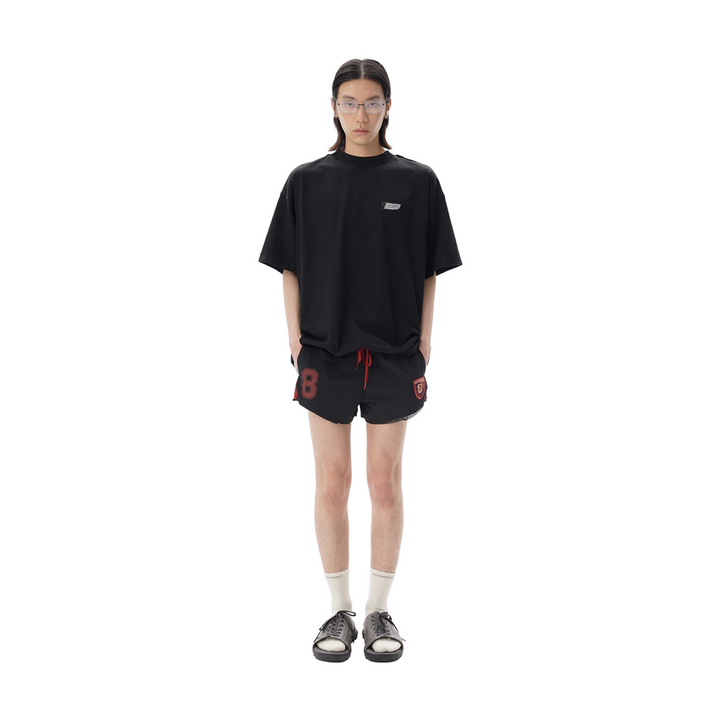 MASONPRINCE 2026 DOUBLE COLLAR GRAPHIC BLACK TEE