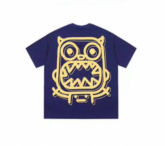 Calmmind Neon Logo Monster Tee in blue and yellow