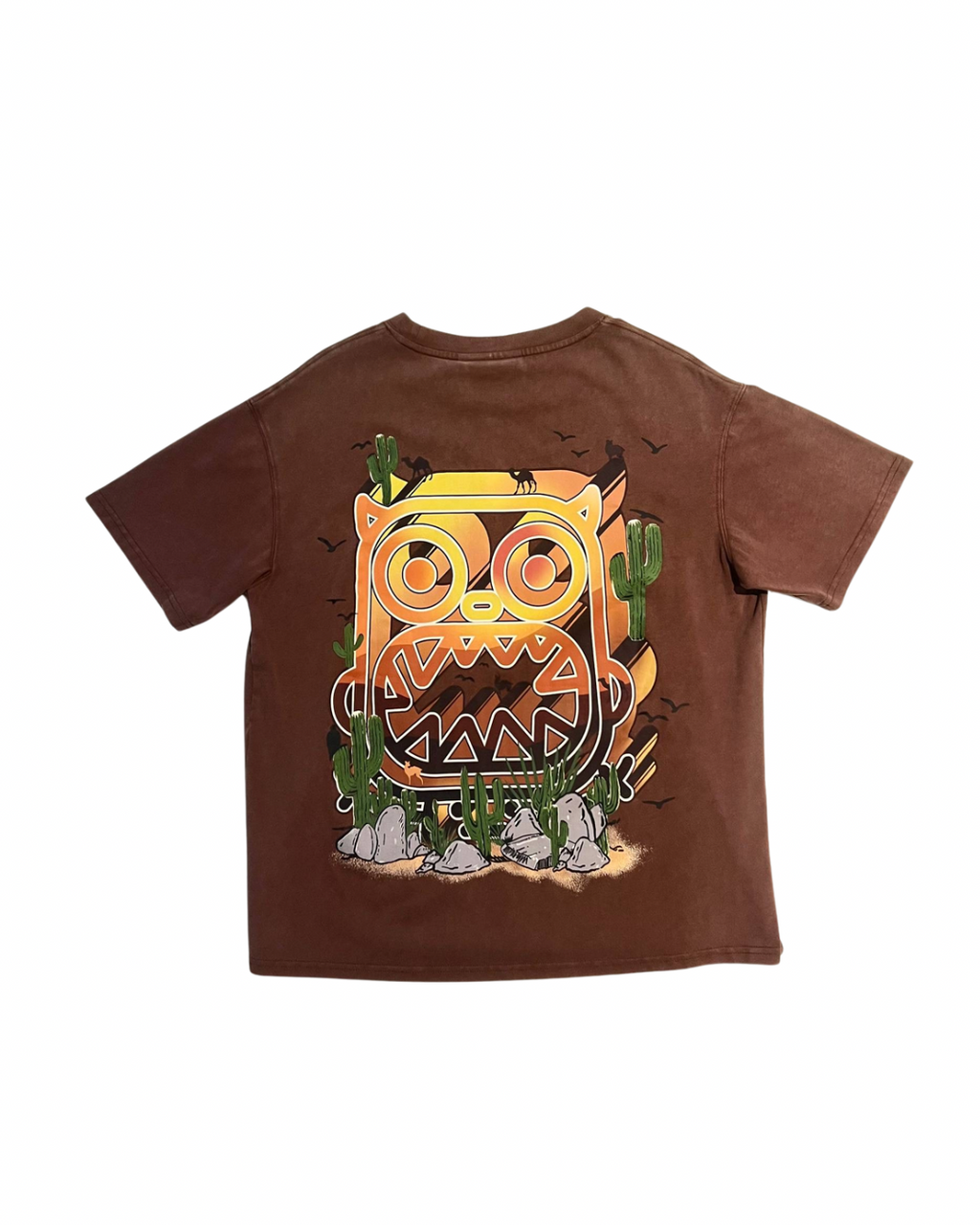 Calmmind Foam Cactus Monster T-Shirt in brown