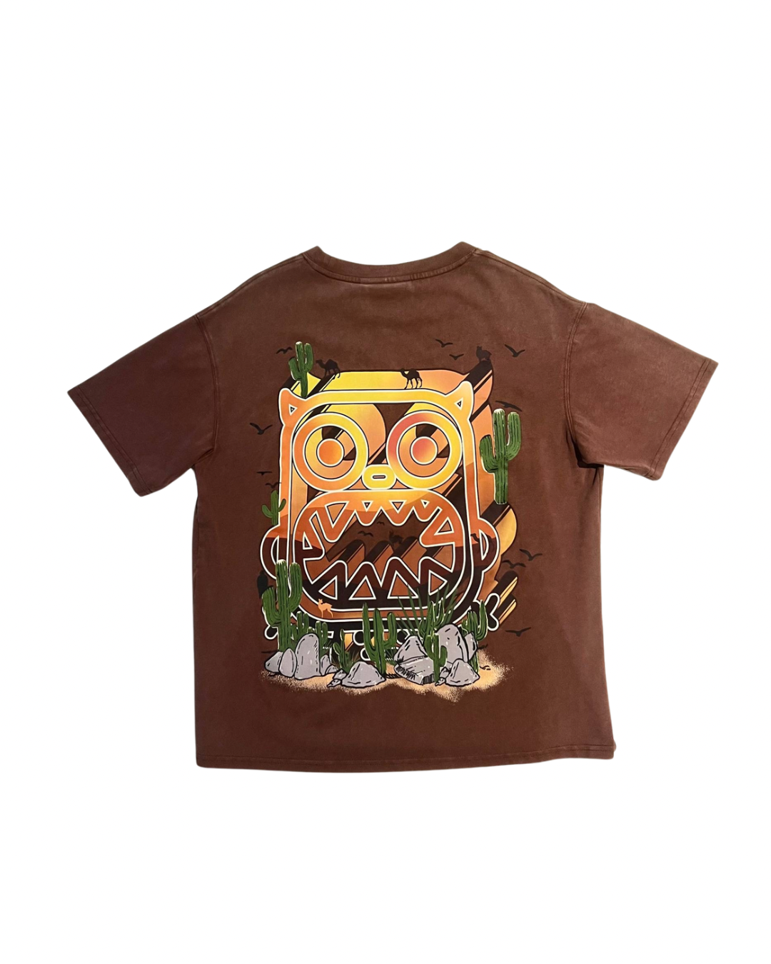 Calmmind Foam Cactus Monster T-Shirt in brown