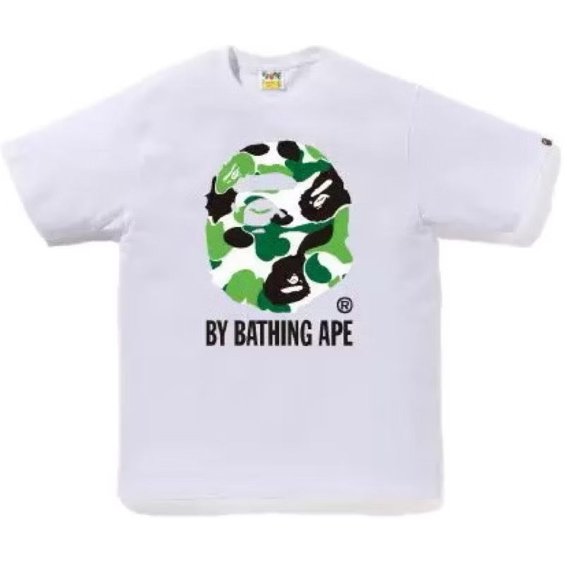 BAPE ABC CAMO COLLEGE TEE WHITE/GREEN
