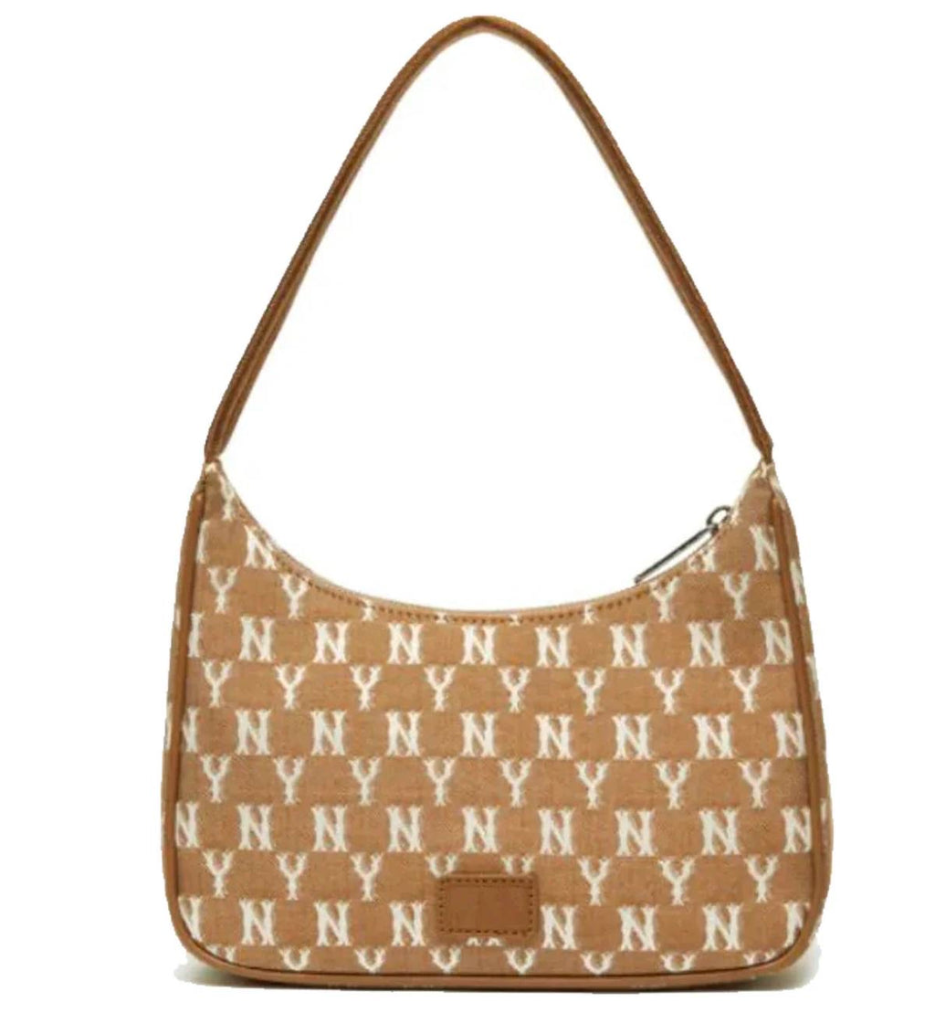 MLB HOBO BAG BROWN | WHITE