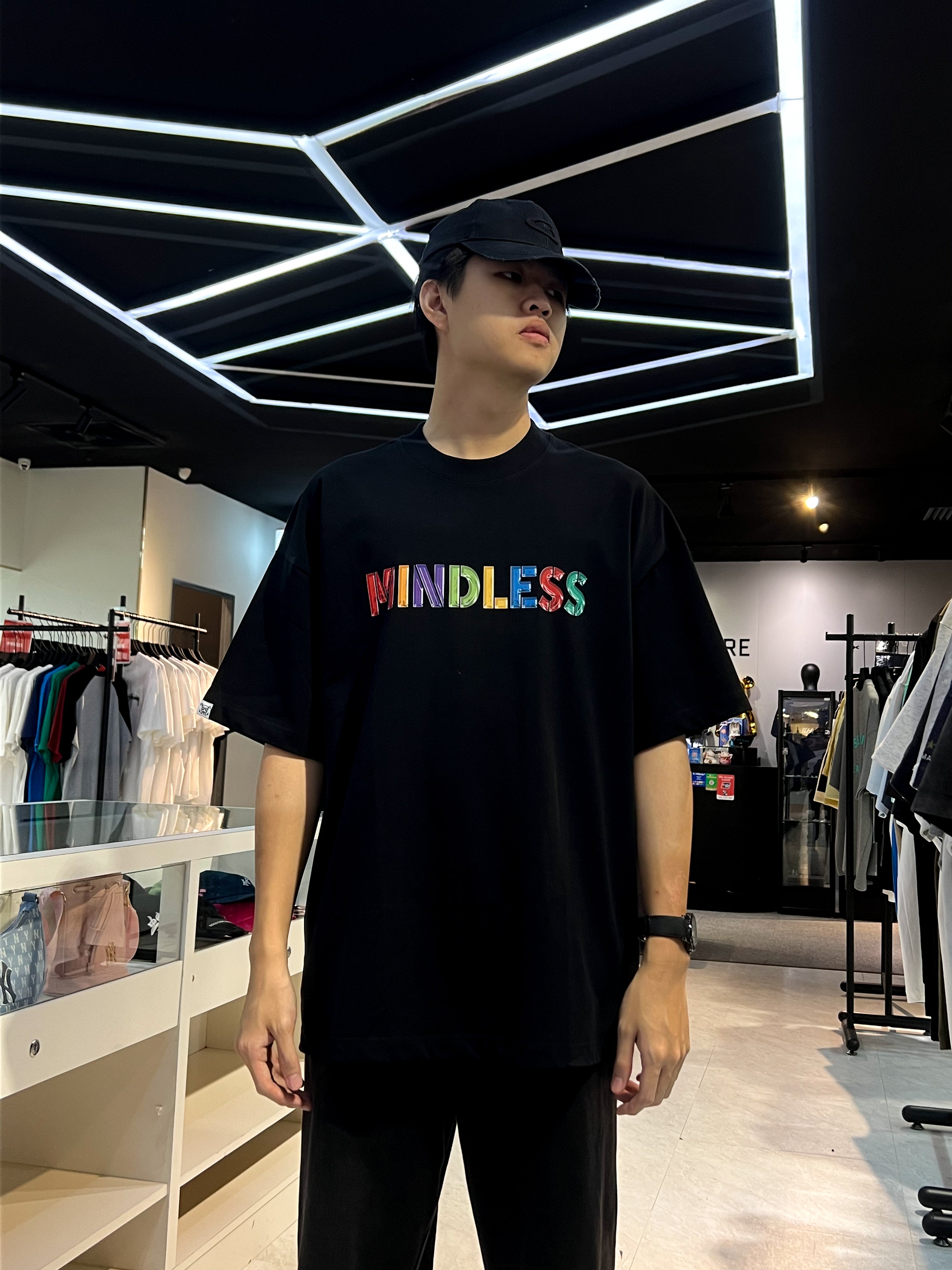 MINDLESS MULTICOLOUR LOGO TEE BLACK