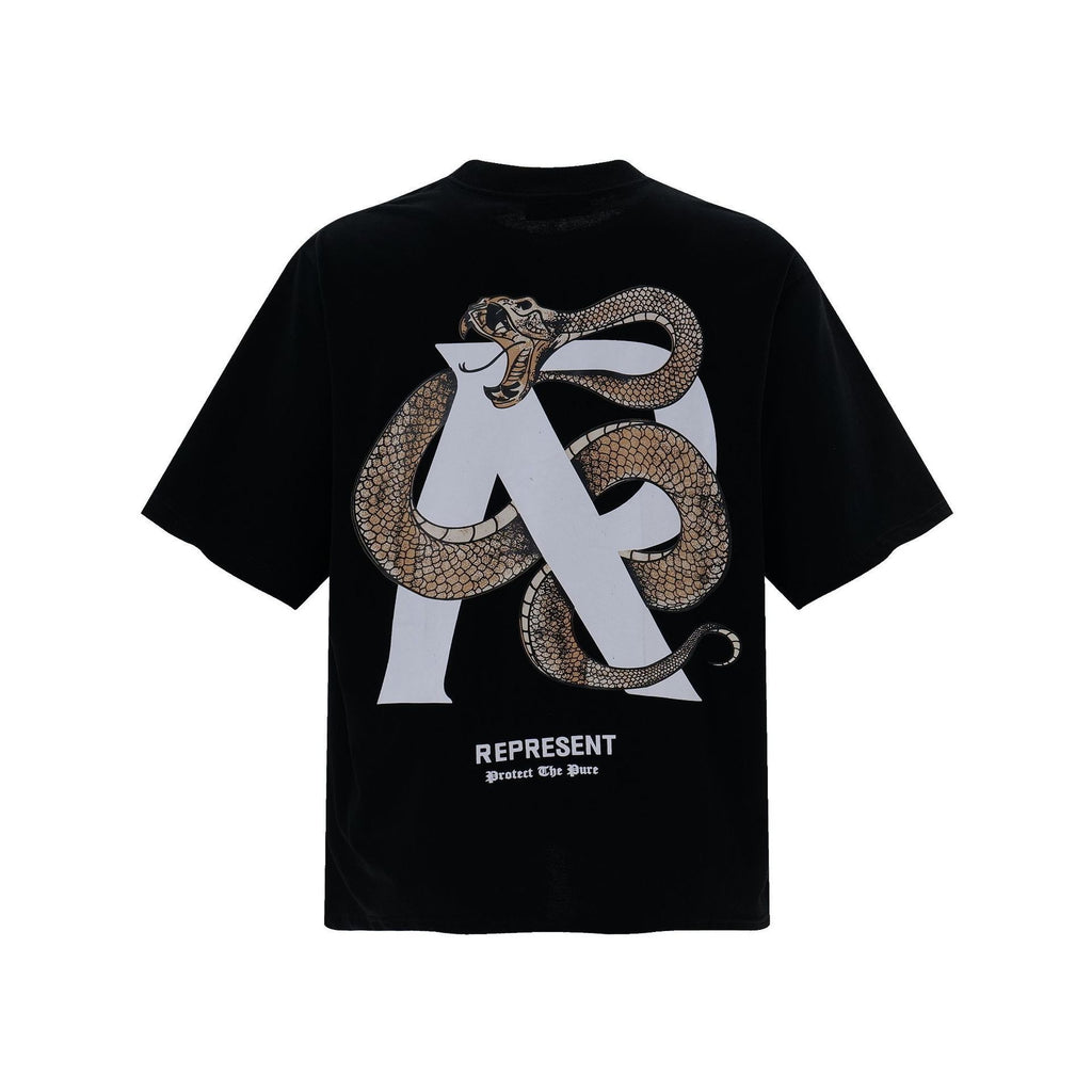 REPRESENT BLACK SNAKE R TEE