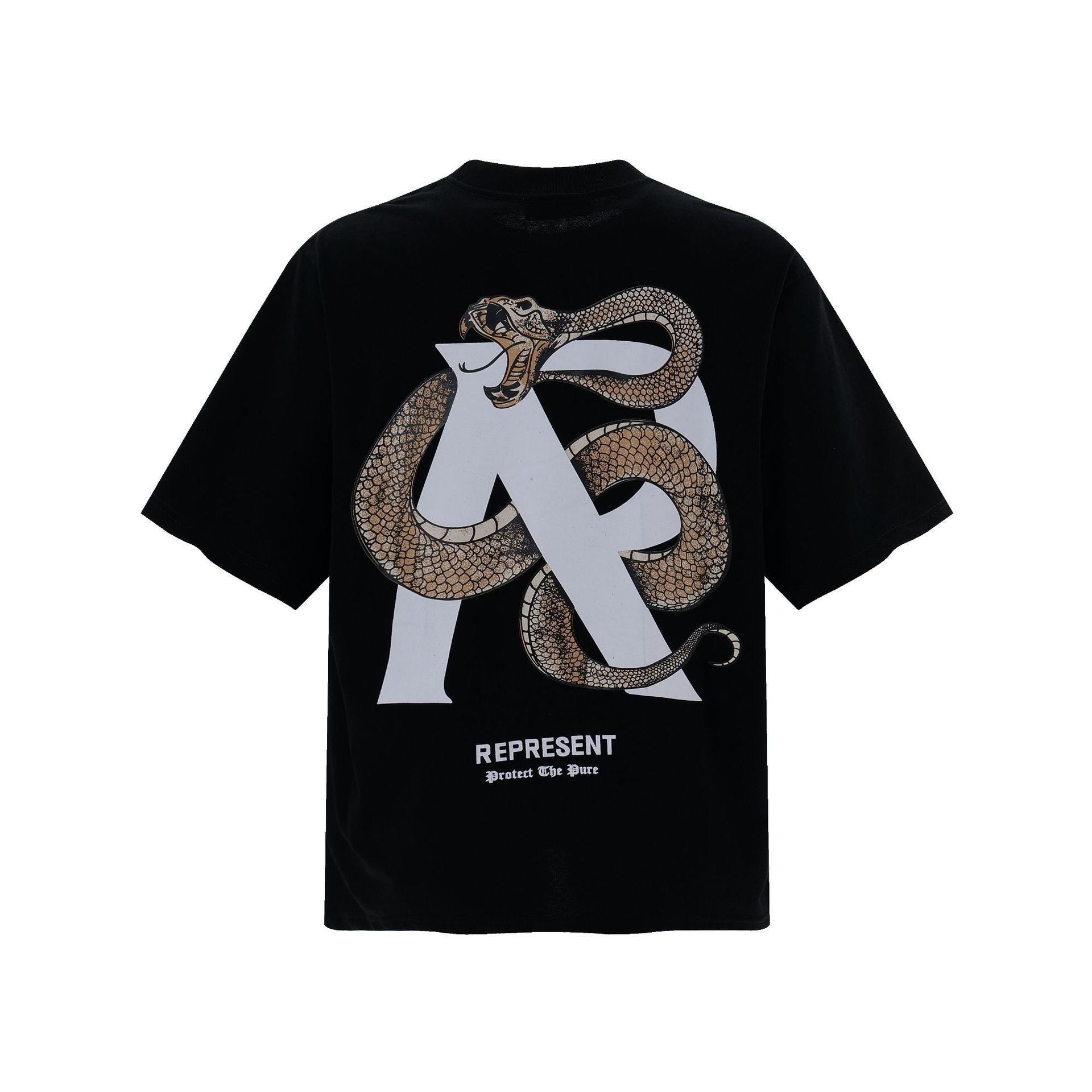 REPRESENT BLACK SNAKE R TEE