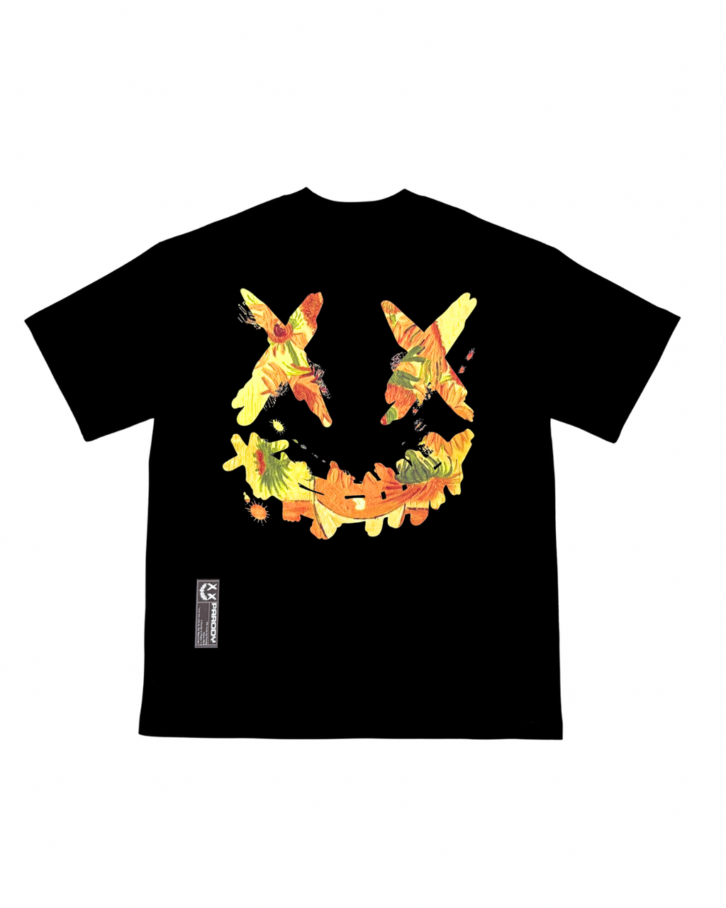 PARODY SMILEY FACE DESIGN 044 BLACK T SHIRT