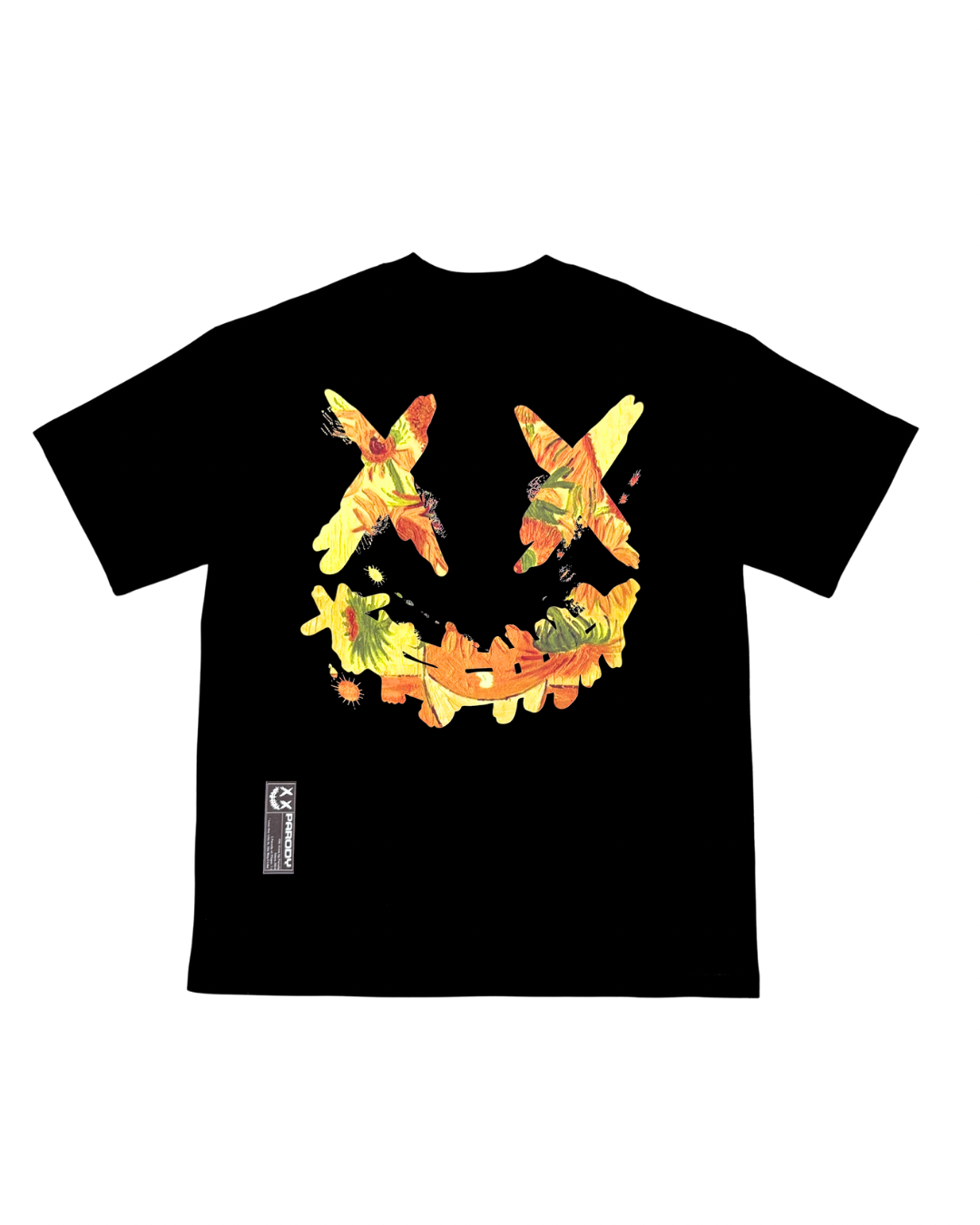 PARODY SMILEY FACE DESIGN 044 BLACK T SHIRT