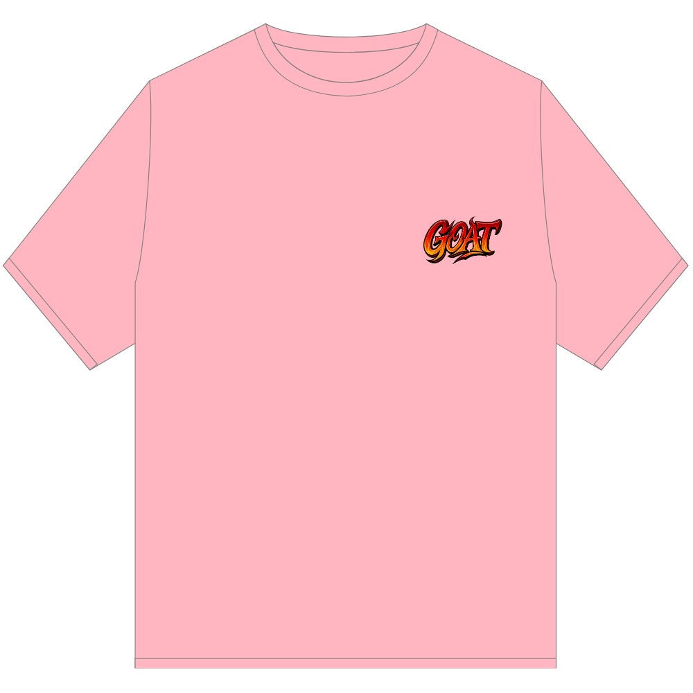 GOAT FIRE TYPE TEE SHIRT PINK