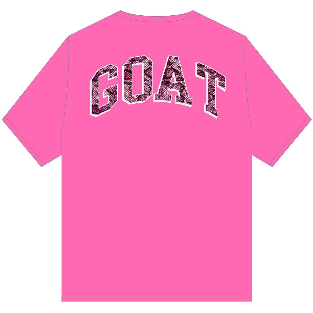 GOAT PHYTHON VARSITY T SHIRT PINK