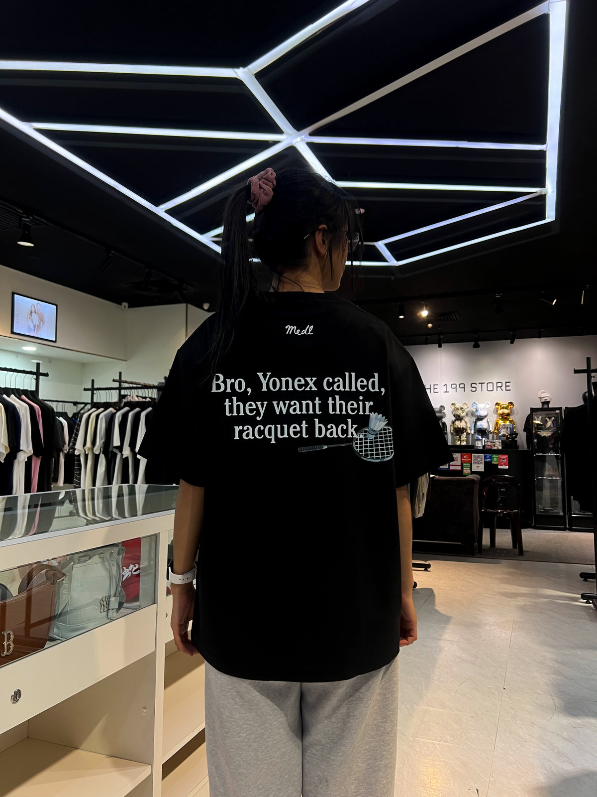 MEDL RAQUET TEE BLACK