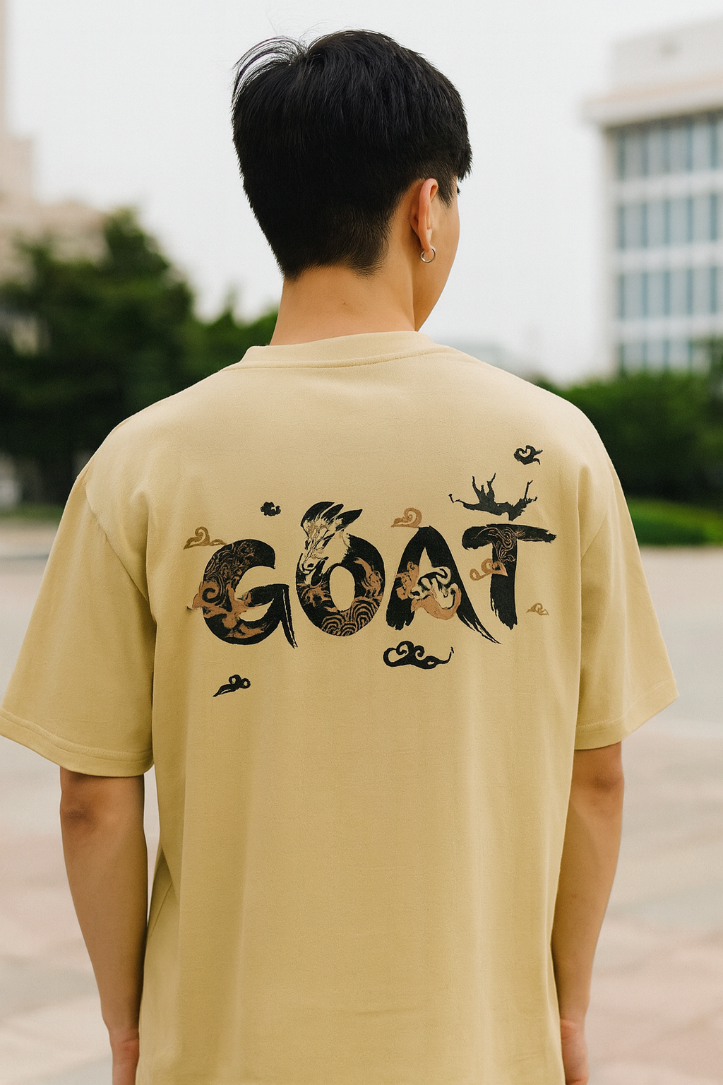 GOAT ORIENTAL T SHIRT KHAKI