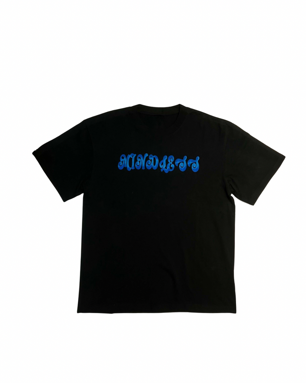 MINDLESS CYBORG BLUE LOGO TEE BLACK