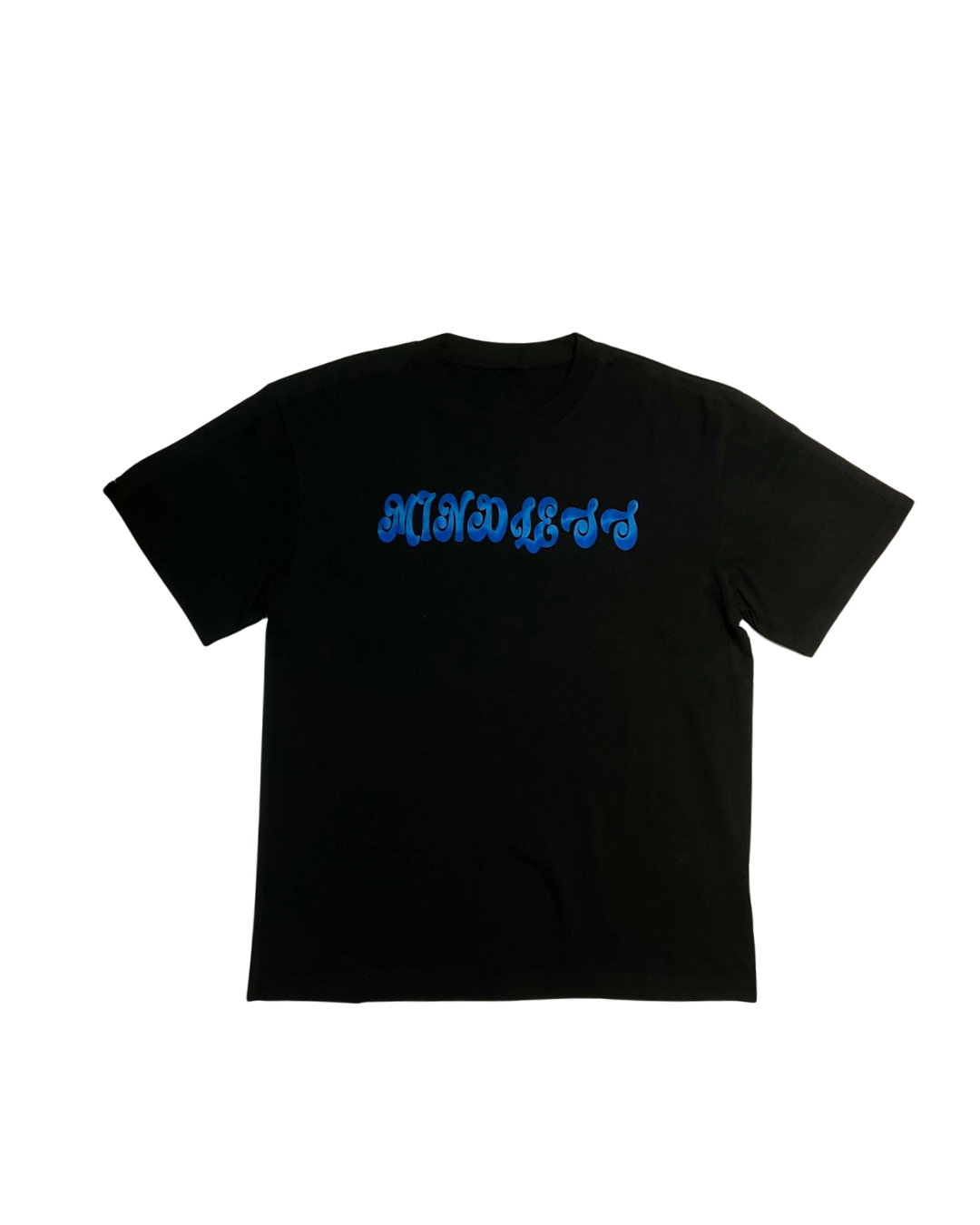 MINDLESS CYBORG BLUE LOGO TEE BLACK