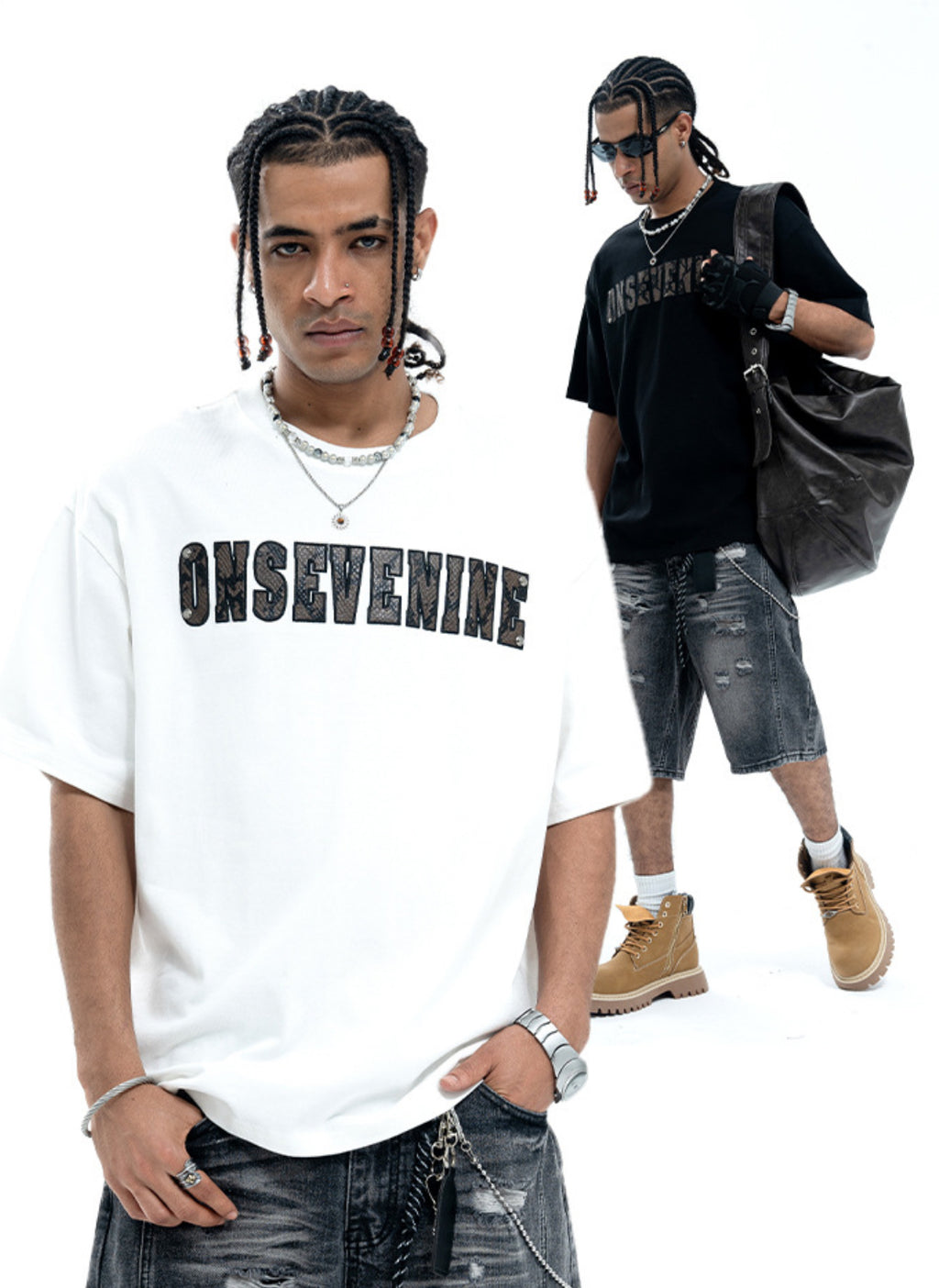 LAWFOO LEOPARD PRINT SNAKE EMRBOIDERED T SHIRT (PRE-ORDER)