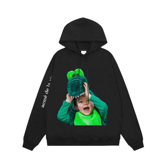 ADLV HOODIE DINASOUR BABY BLACK