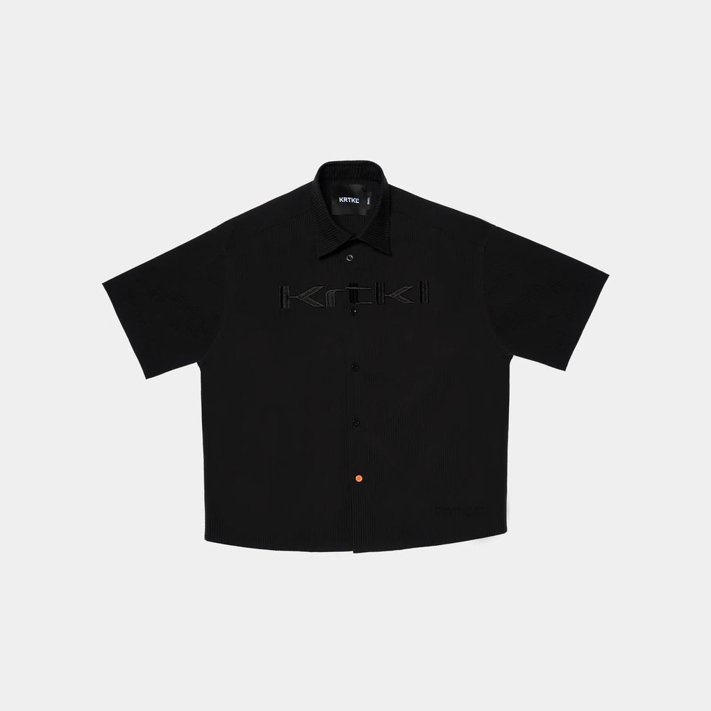 KRTKL PINSTRIPE BUTTON UP BLACK