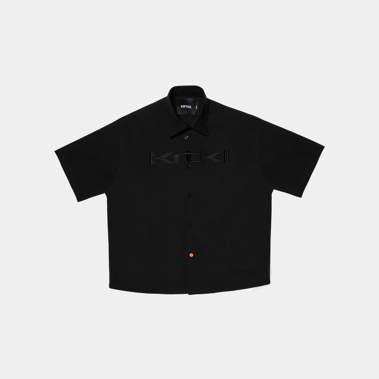 KRTKL PINSTRIPE BUTTON UP BLACK