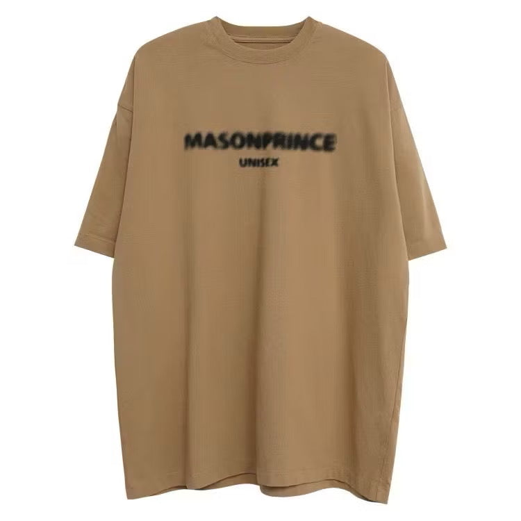 MASONPRINCE BASIC UNISEX FRONT LOGO BROWN TEE