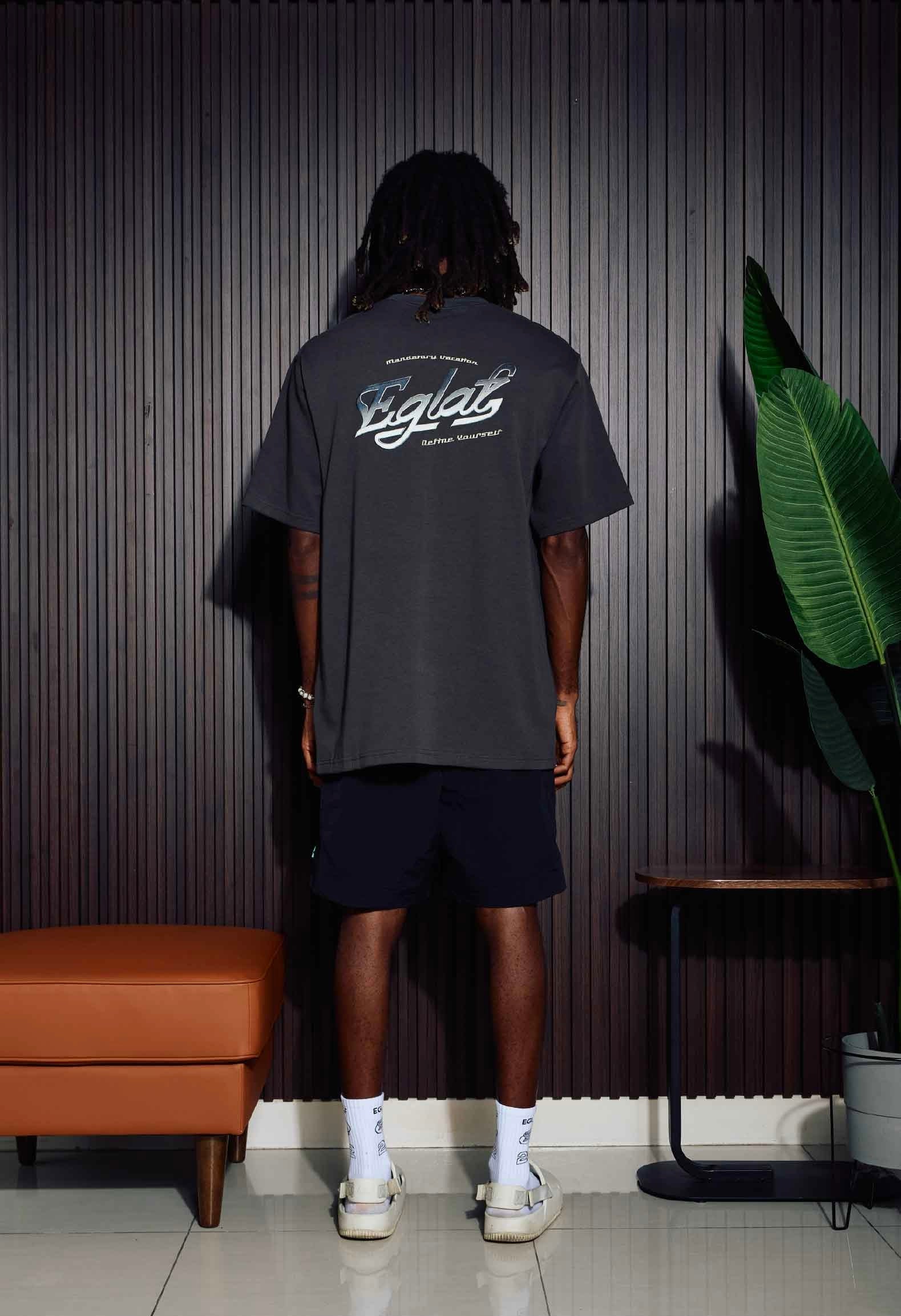 EGLAF MV GRADIENT LOGO TEE DARK GREY
