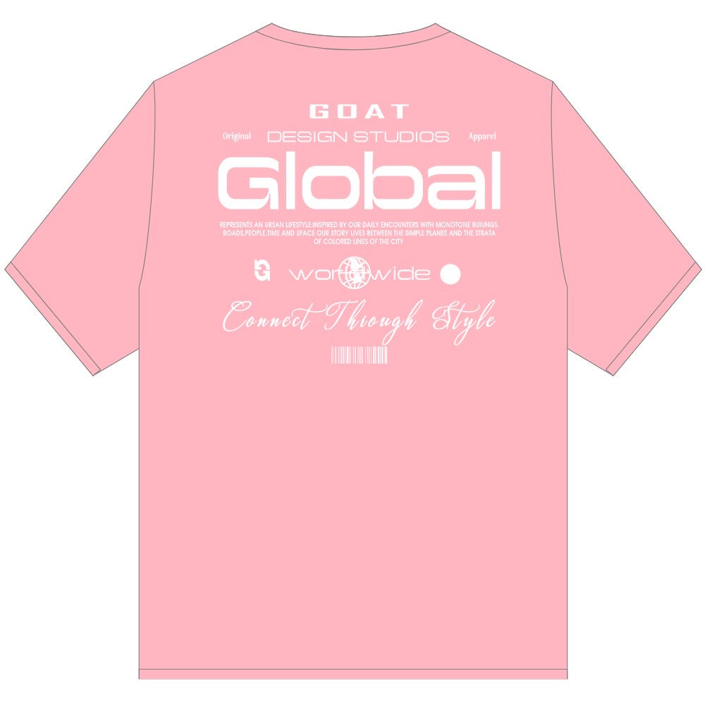 GOAT GLOBAL EDITION TEE SHIRT PINK