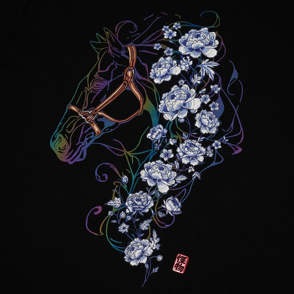 MONZTR FLORAL STALLION TEE BLACK
