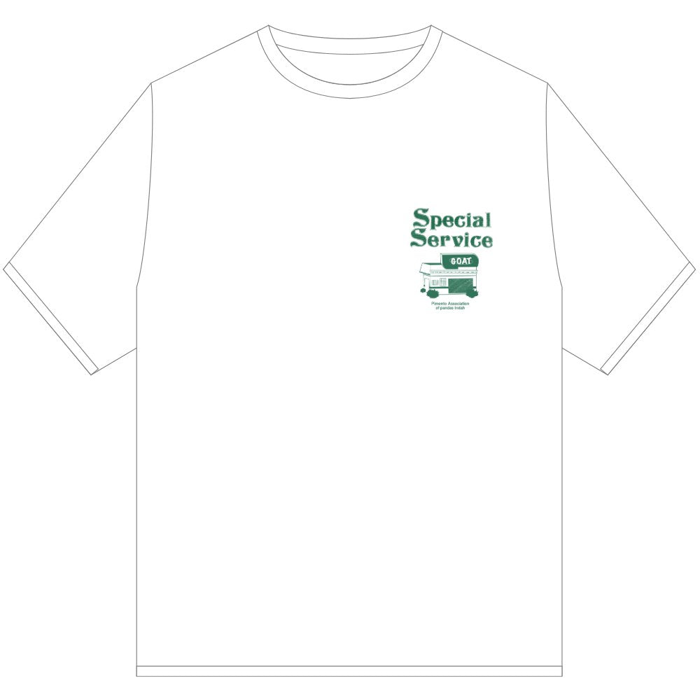 GOAT SERVICE STATION T SHIRT WHITE