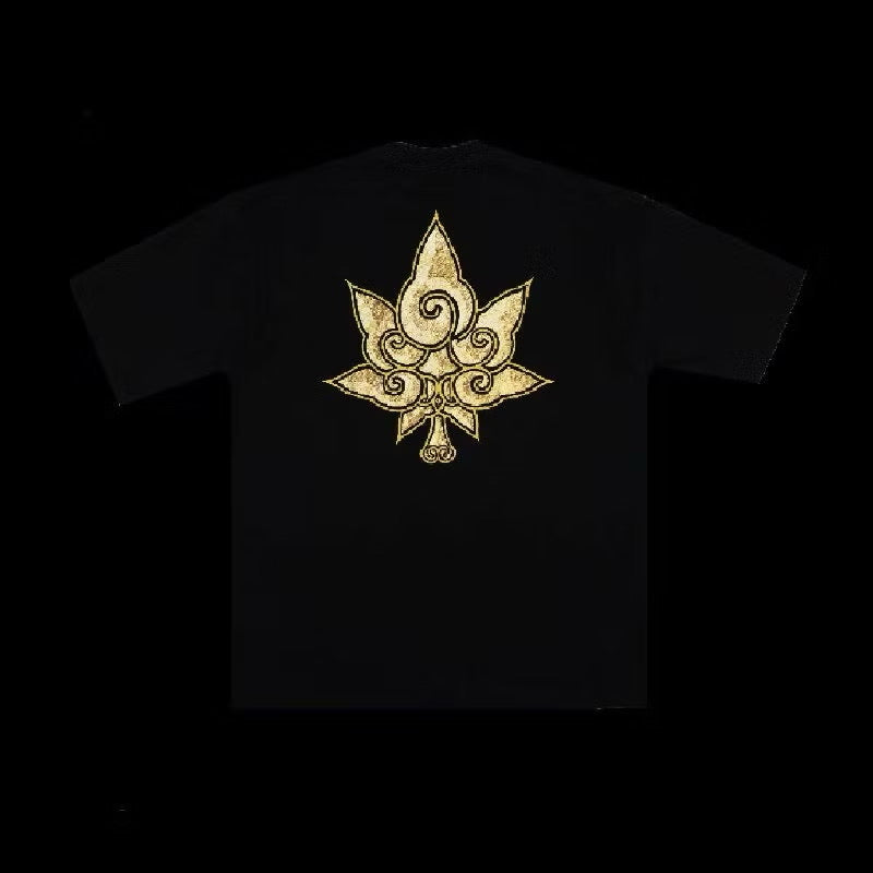 STONED & CO GOLDEN JADE GENETIC MAPLE TEE BLACK