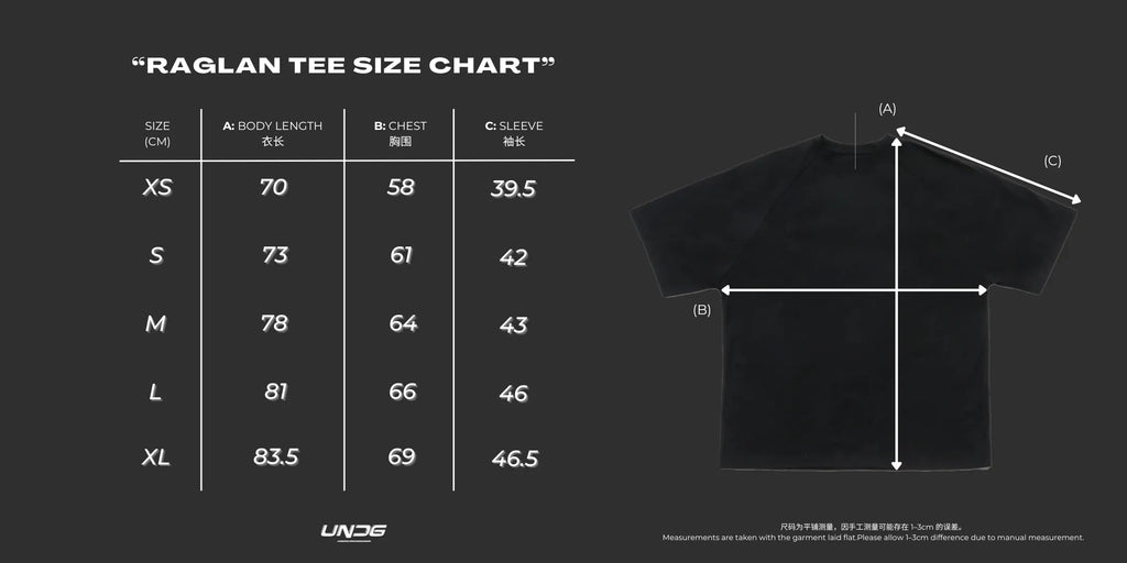 UNDG ICON RAGLAN TEE (BLACK/CHERRY)