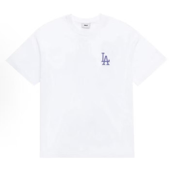 MLB LA GREEN MONOGRAM LOGO WHITE TEE