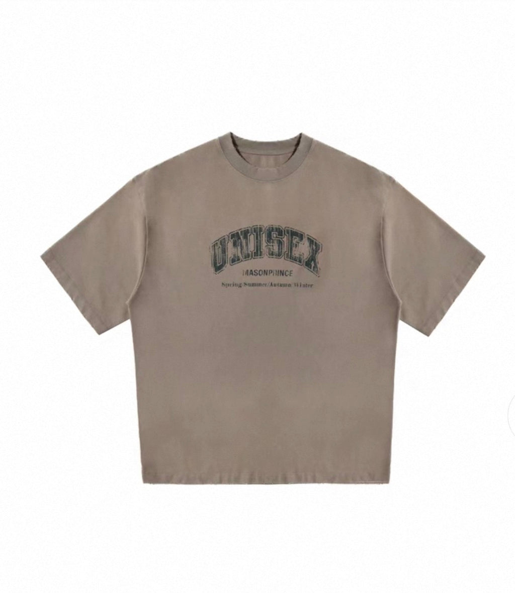 MASONPRINCE UNISEX LOGO TEE BEIGE