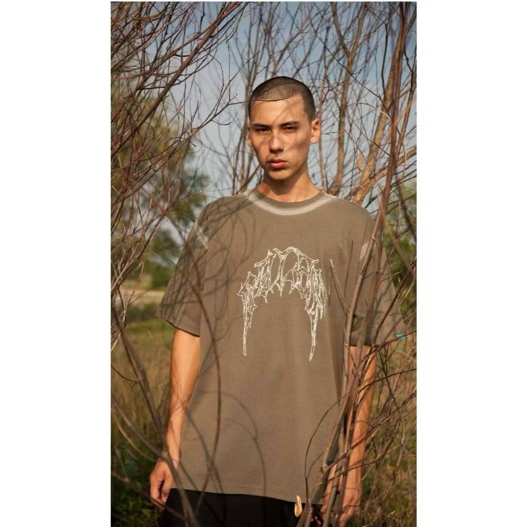 EGLAF RC STONED WASHED TEE KHAKI