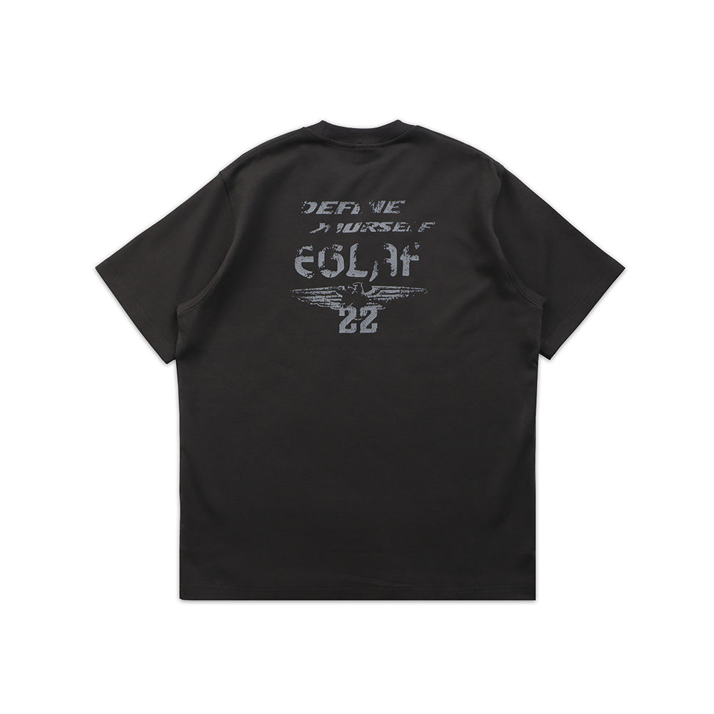 EGLAF R/W Distressed Texts Tee (Warm Grey)