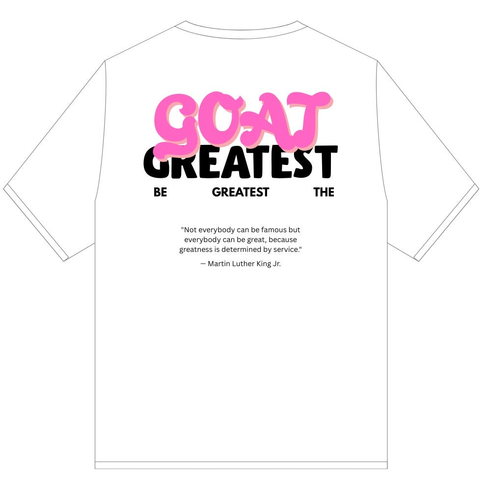 GOAT BUBBLE GREATNESS TEE SHIRT WHITE