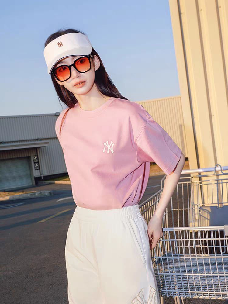 MLB PINK NY LOGO PINK TEE