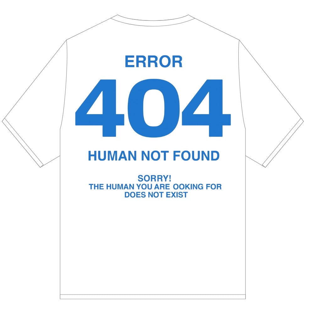 GOAT BLUE ERROR 404 TEE SHIRT WHITE