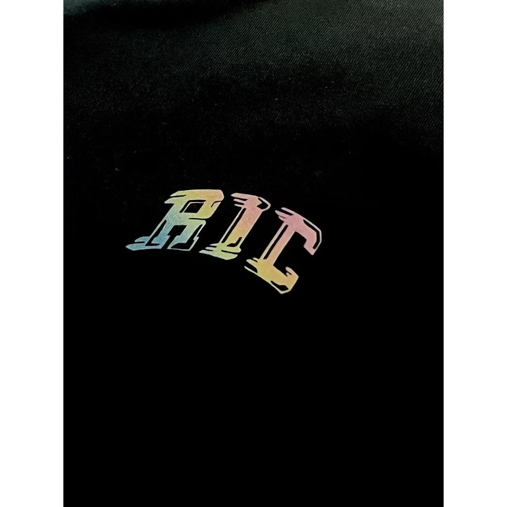 RICKYISCLOWN CYBORG REFLECTIVE BLACK TEE