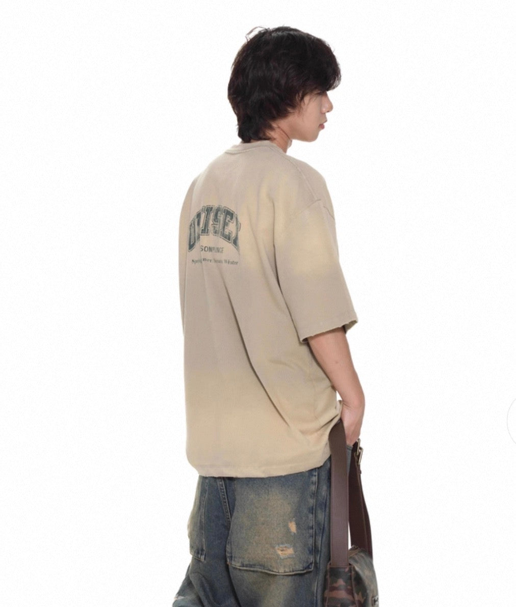 MASONPRINCE UNISEX LOGO TEE BEIGE