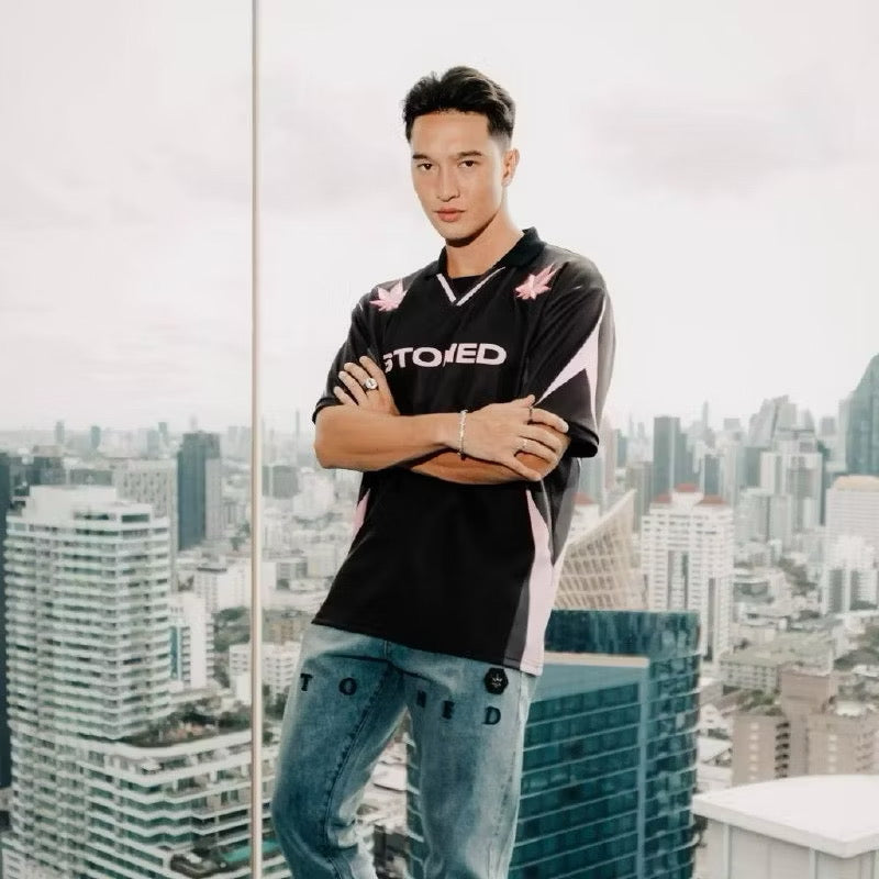 STONED CLASSIC: RETRO UIP JERSEY BLACK PINK