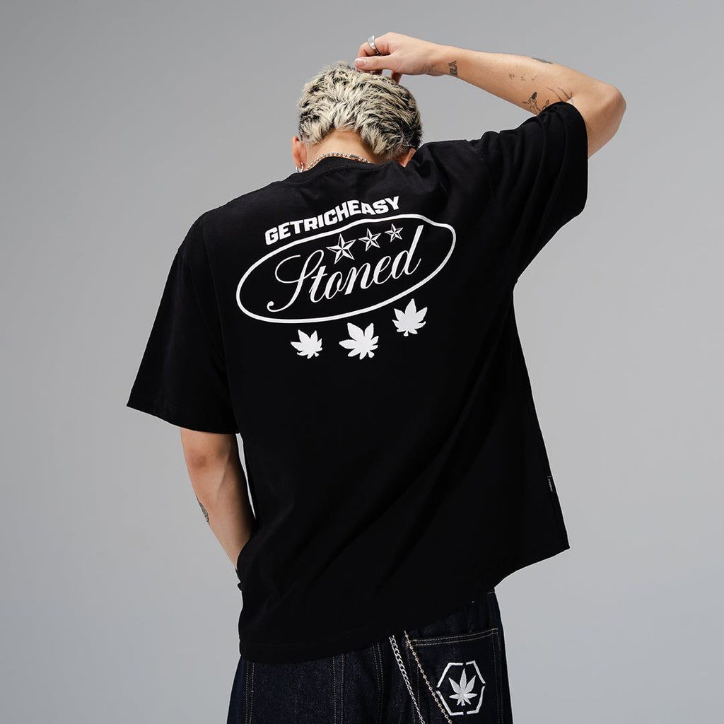 Stoned X GRE : Varsity Logo Tee Black