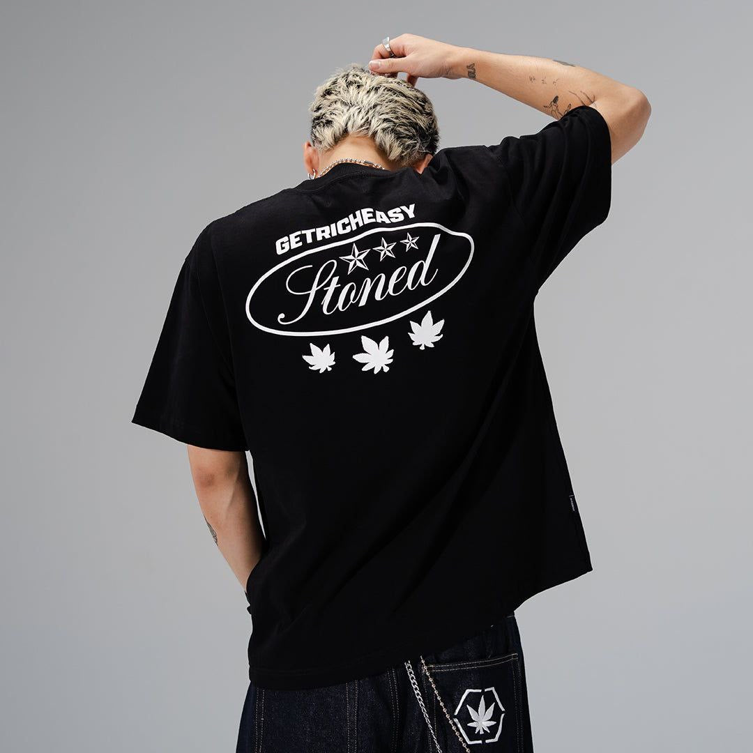 Stoned X GRE : Varsity Logo Tee Black