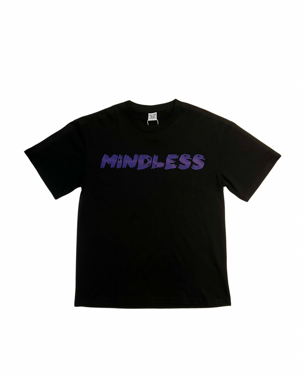 MINDLESS SKELETON PURPLE LOGO TEE BLACK