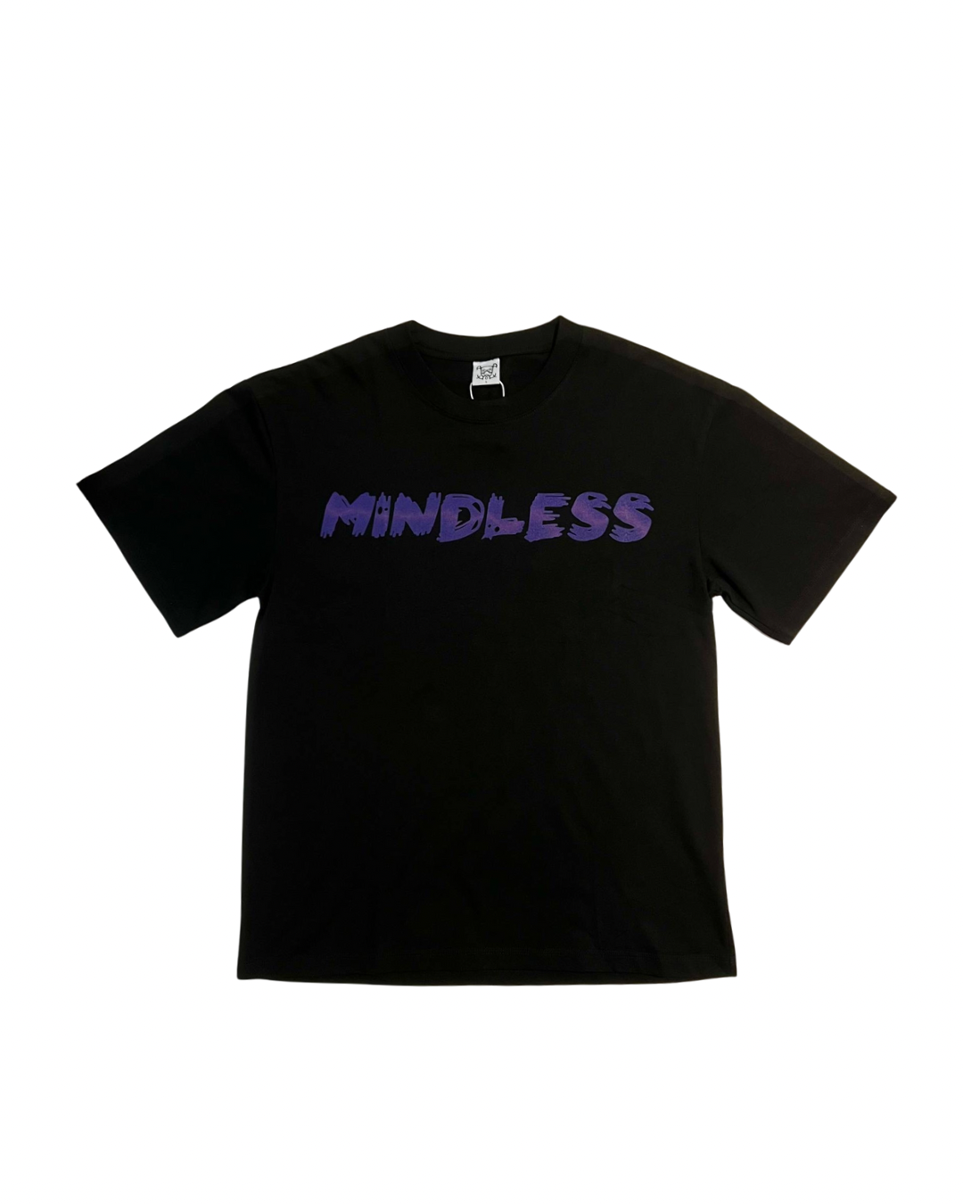 MINDLESS SKELETON PURPLE LOGO TEE BLACK
