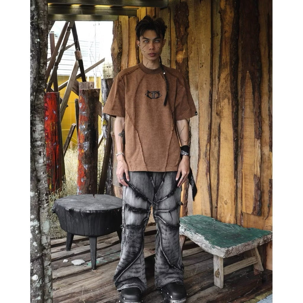 FRDCO ESSENTIAL CNS WASHED TEE BROWN