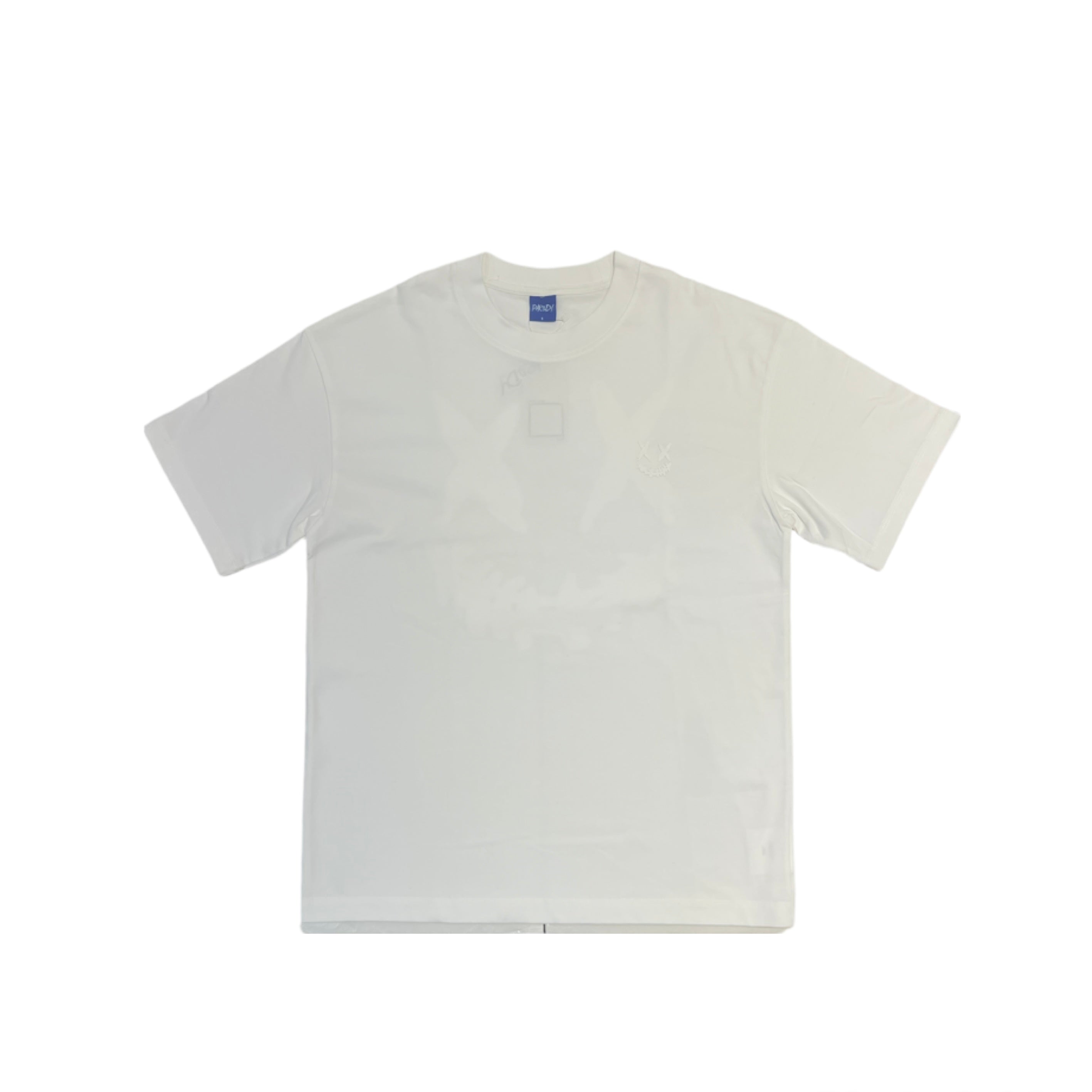 PARODY 3D SMILEY FACE DESIGN 070 WHITE T SHIRT