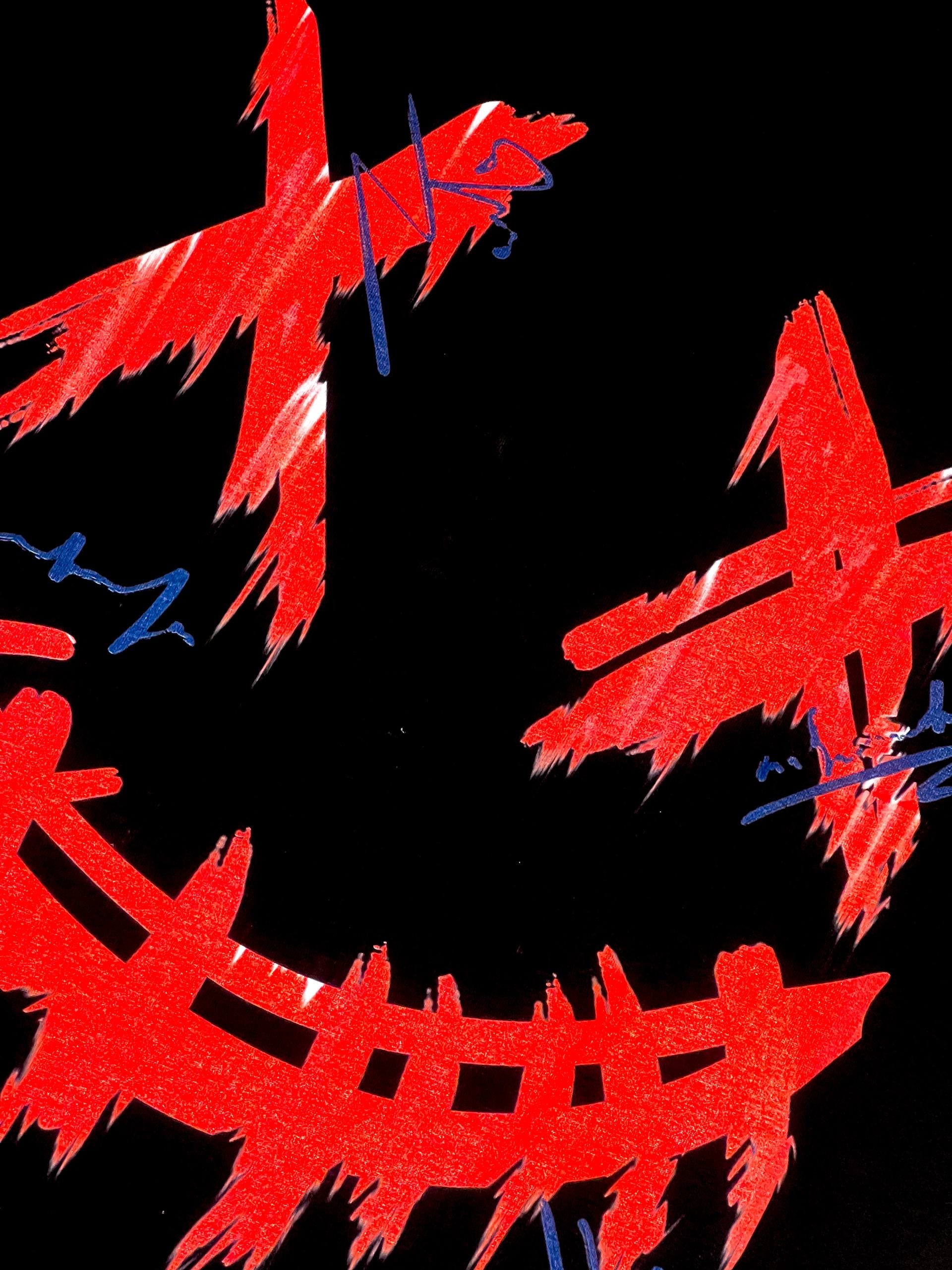 PARODY SMILEY FACE DESIGN 010 BLACK T SHIRT VER 1