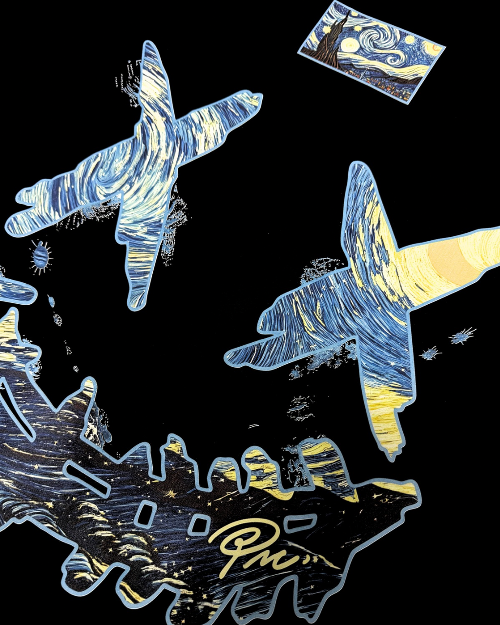 PARODY SMILEY FACE DESIGN 035 BLACK T SHIRT