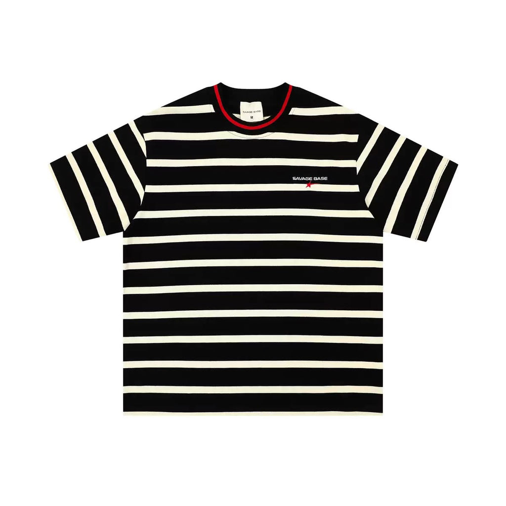 SAVAGE BASE T SHIRT CREAM BLACK